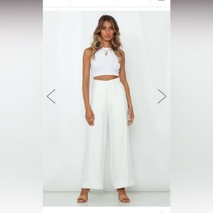 POOR LITTLE HEARTS PANTS WHITE